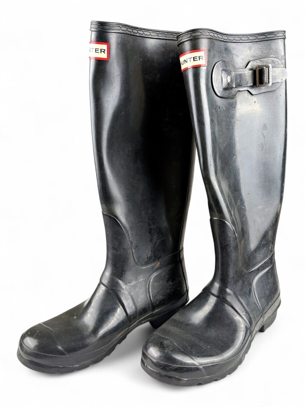 Hunter Original Tall Black Rubber Rain Boots Sz 9